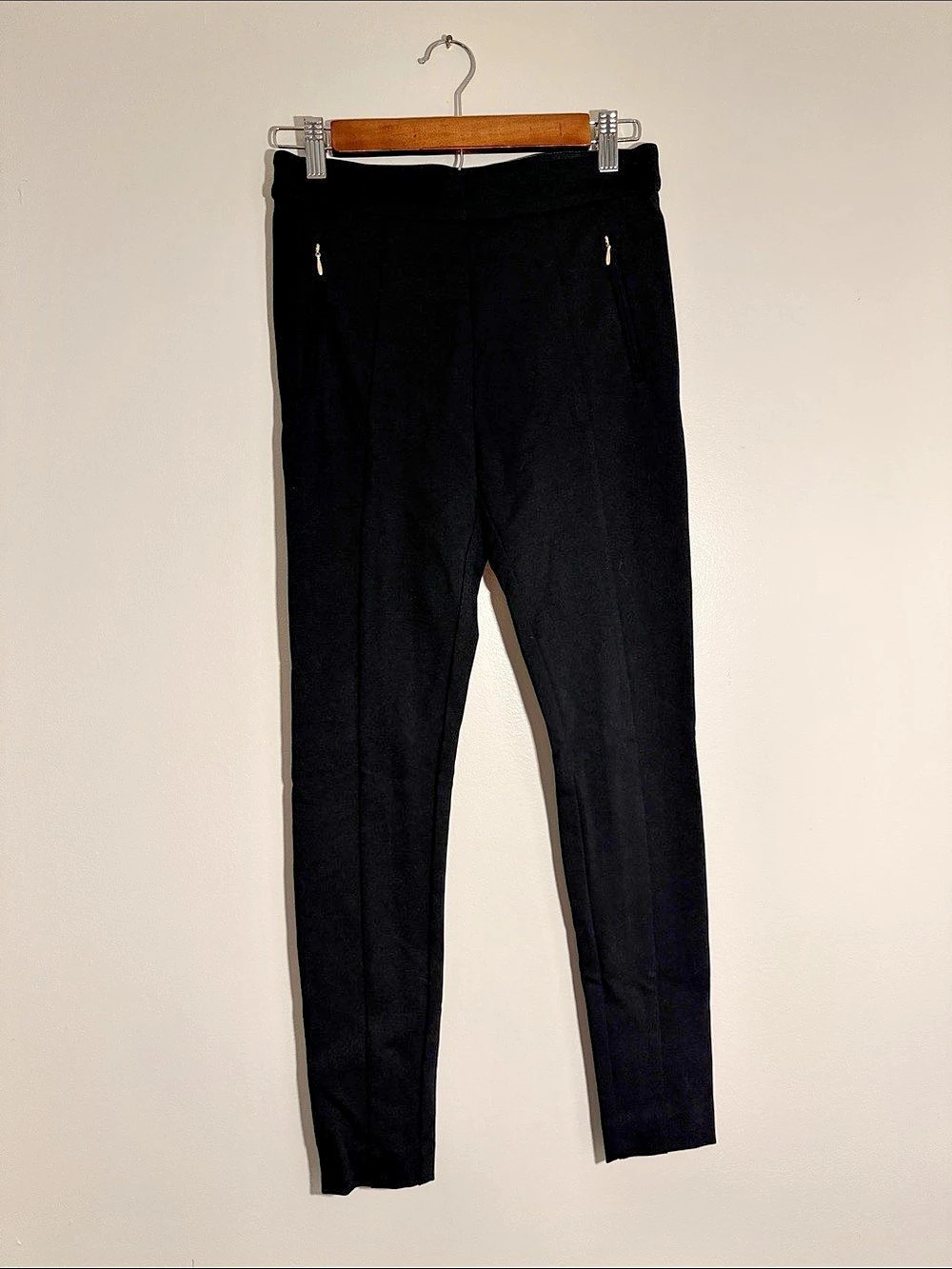 H&M Zip-Hem Interlock Pants Black Size US 2